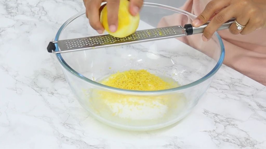 Add the lemon zest