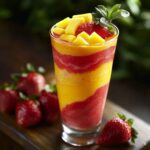 Pineapple Strawberry Swirled Slushies