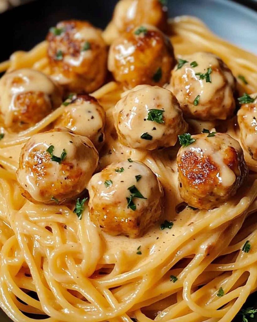 Garlic Butter Chicken Bites With Creamy Parmesan Pasta