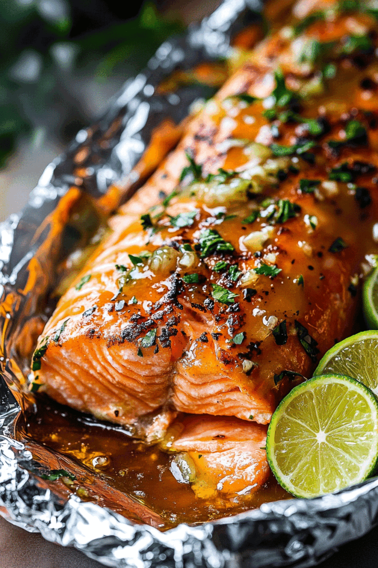 Baked Honey Lime Garlic Butter Salmon