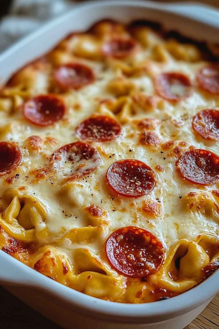 Cheese Tortellini Pepperoni Pizza Casserole A Comfort Food Classic