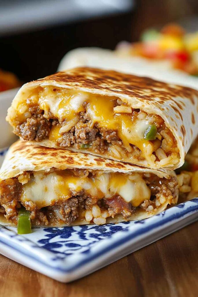 Cheesy Double Beef Burrito
