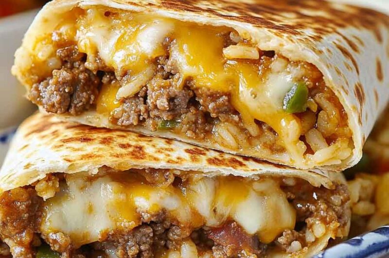 Cheesy Double Beef Burrito