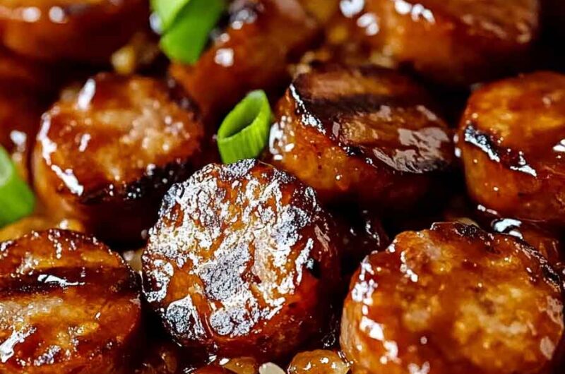 One Pan Sweet And Tangy Bbq Sausage Rice