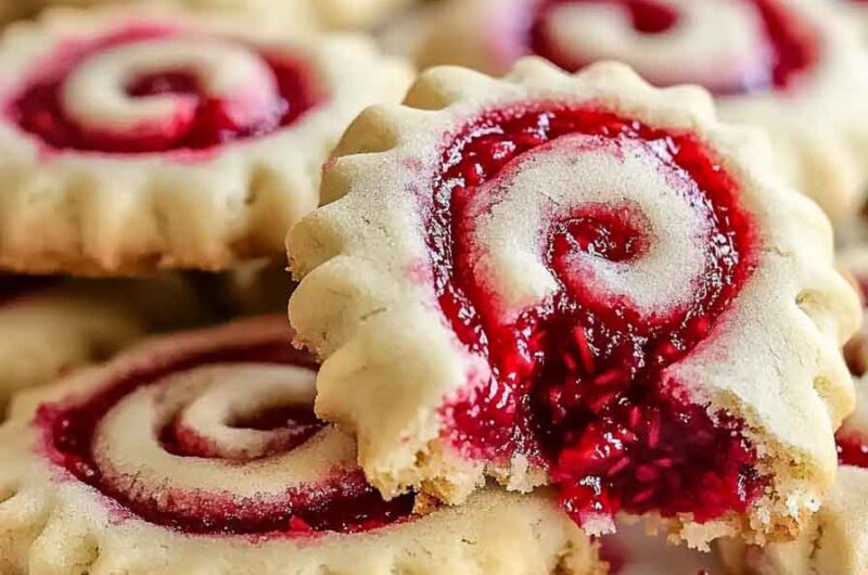 Raspberry Swirl Cookies