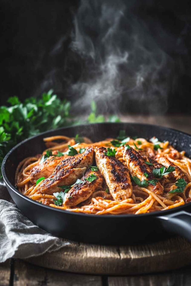 Spicy Cajun Chicken And Linguine In One Pan Wonder