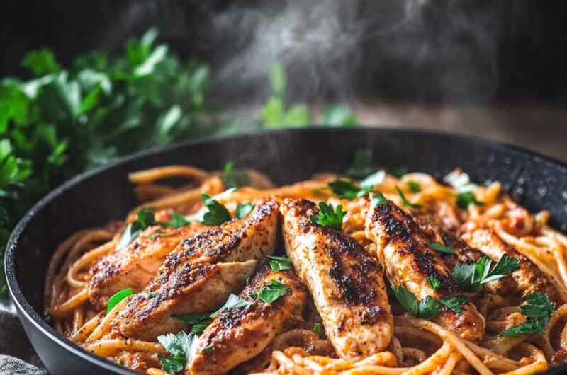 Spicy Cajun Chicken And Linguine In One Pan Wonder