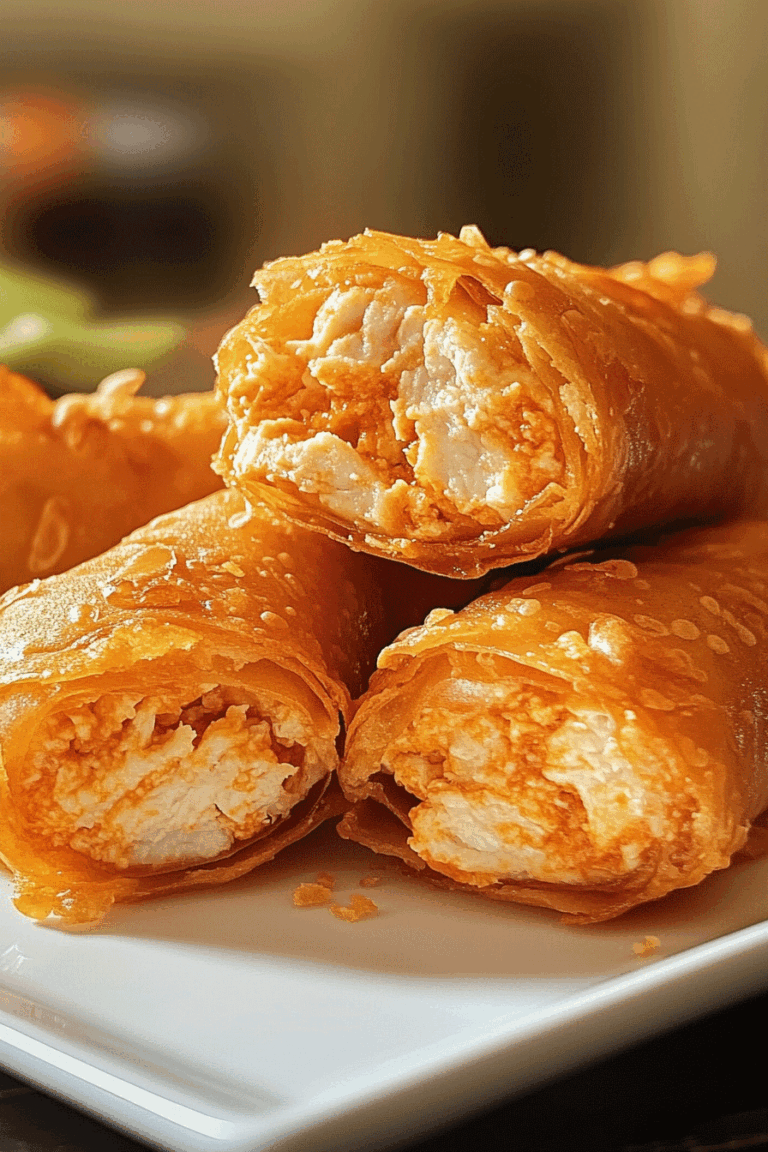Air Fryer Buffalo Chicken Egg Rolls