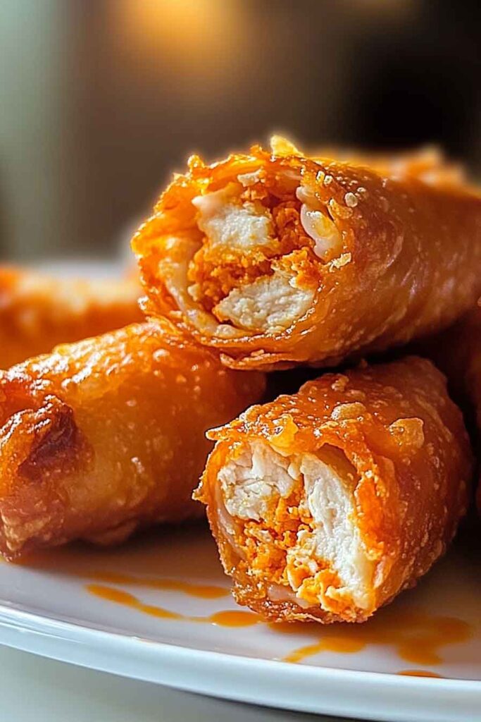 Ingredients for Air Fryer Buffalo Chicken Egg Rolls