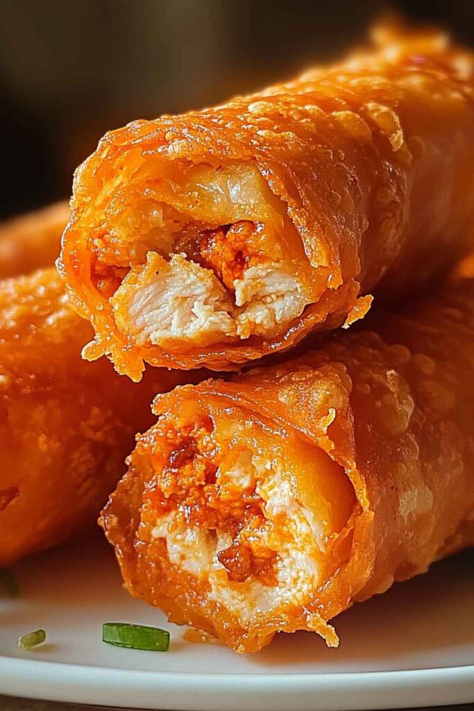 Air Fryer Buffalo Chicken Egg Rolls