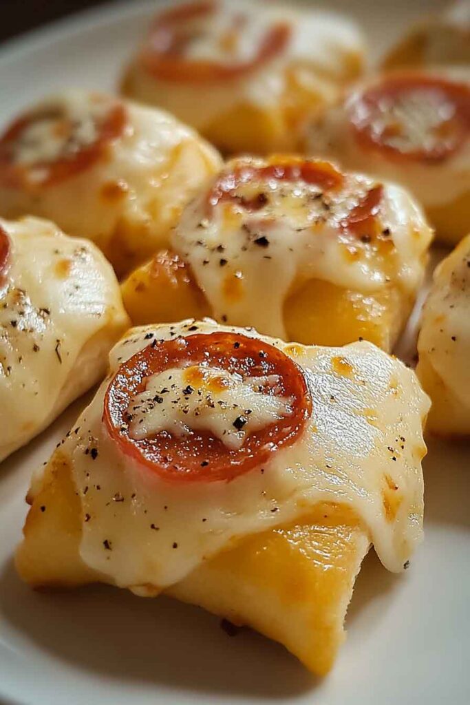 Air Fryer Cheesy Pepperoni Pizza Rolls