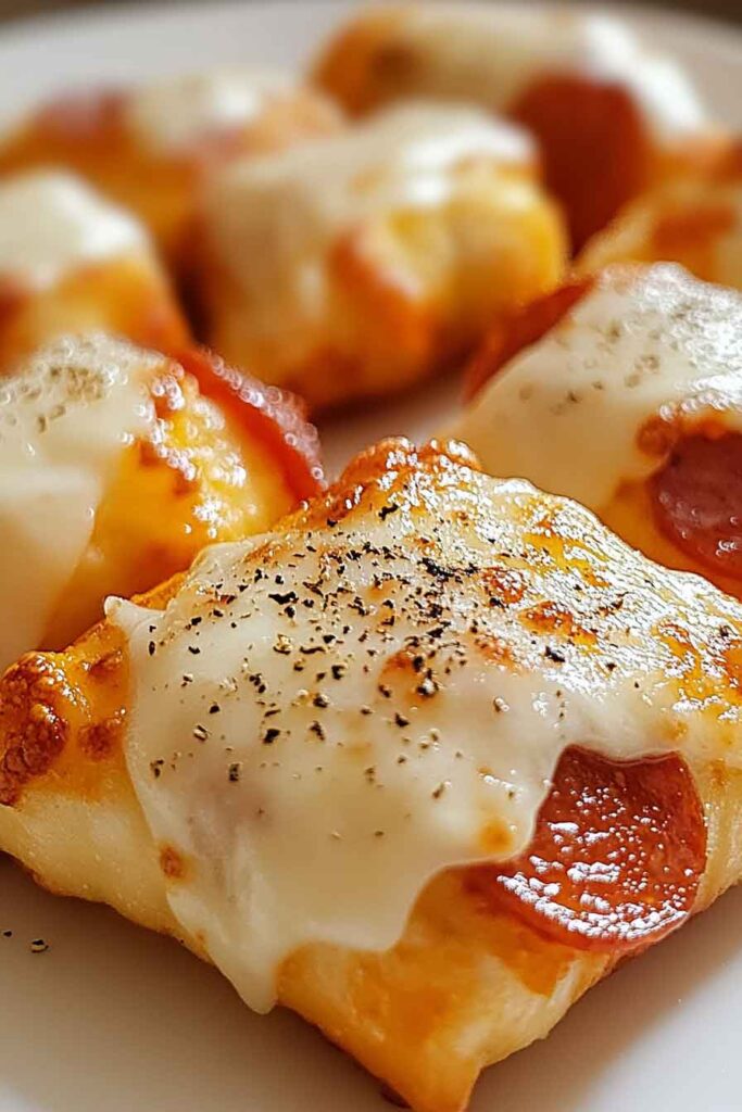 Air Fryer Cheesy Pepperoni Pizza Rolls