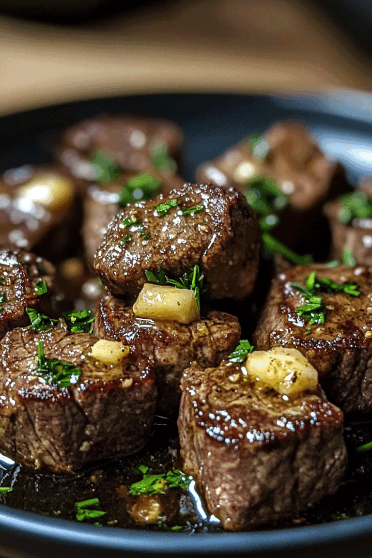 Air Fryer Garlic Butter Steak Bites