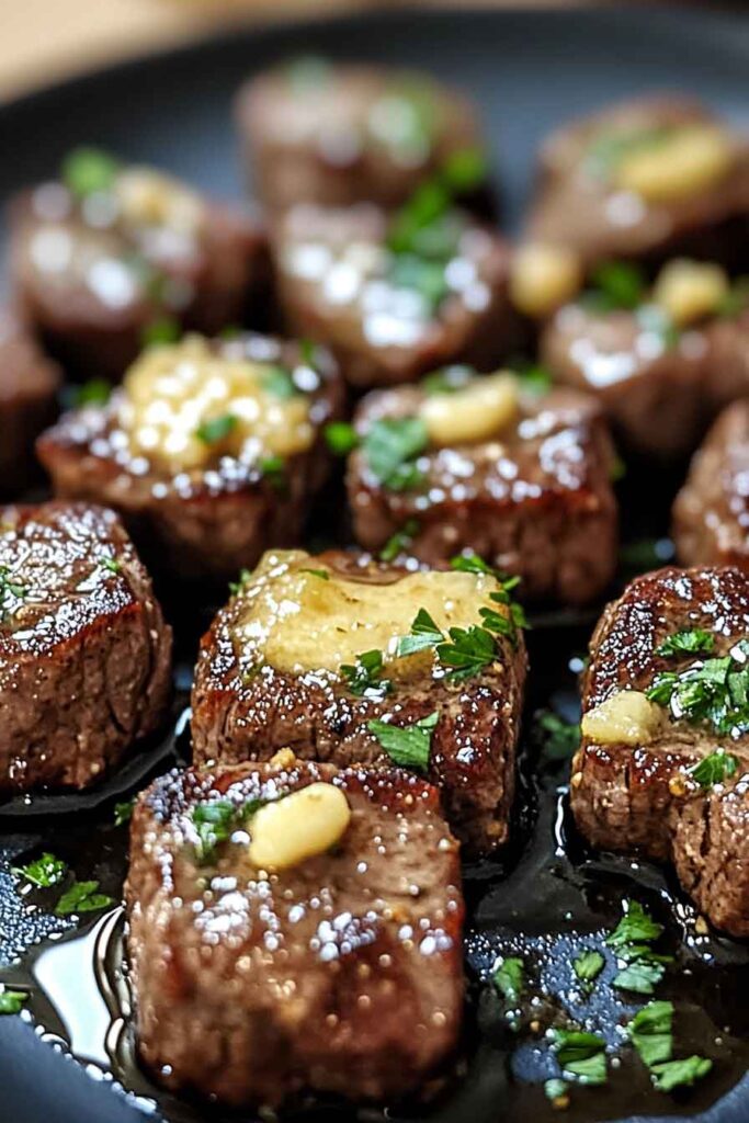 Air Fryer Garlic Butter Steak Bites