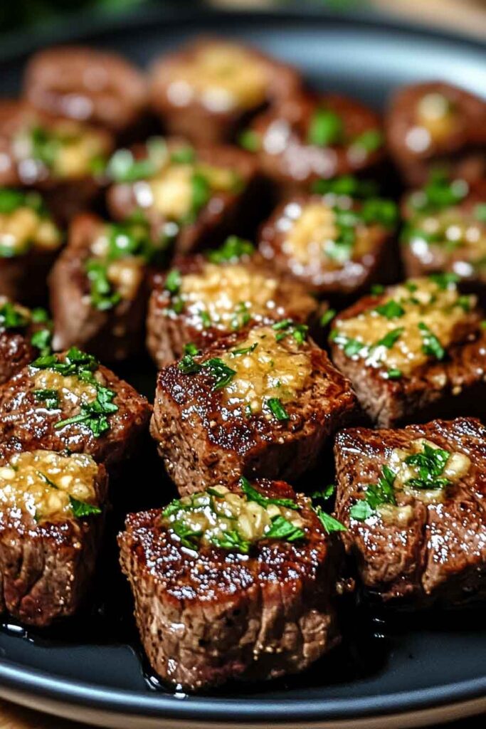Ingredients for Air Fryer Garlic Butter Steak Bites