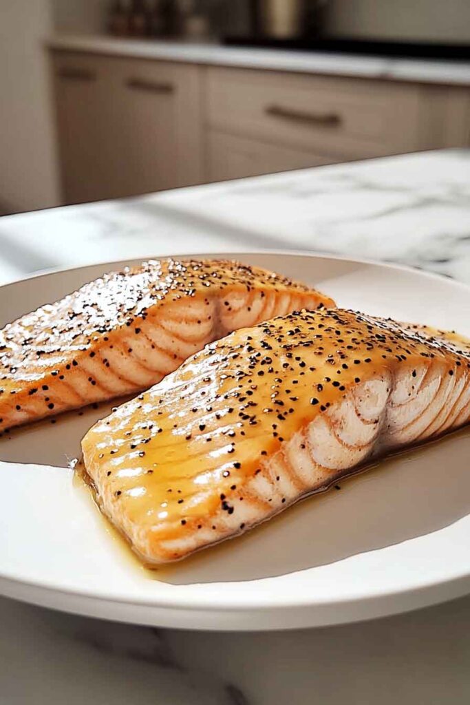 Ingredients for Air Fryer Honey Mustard Glazed Salmon