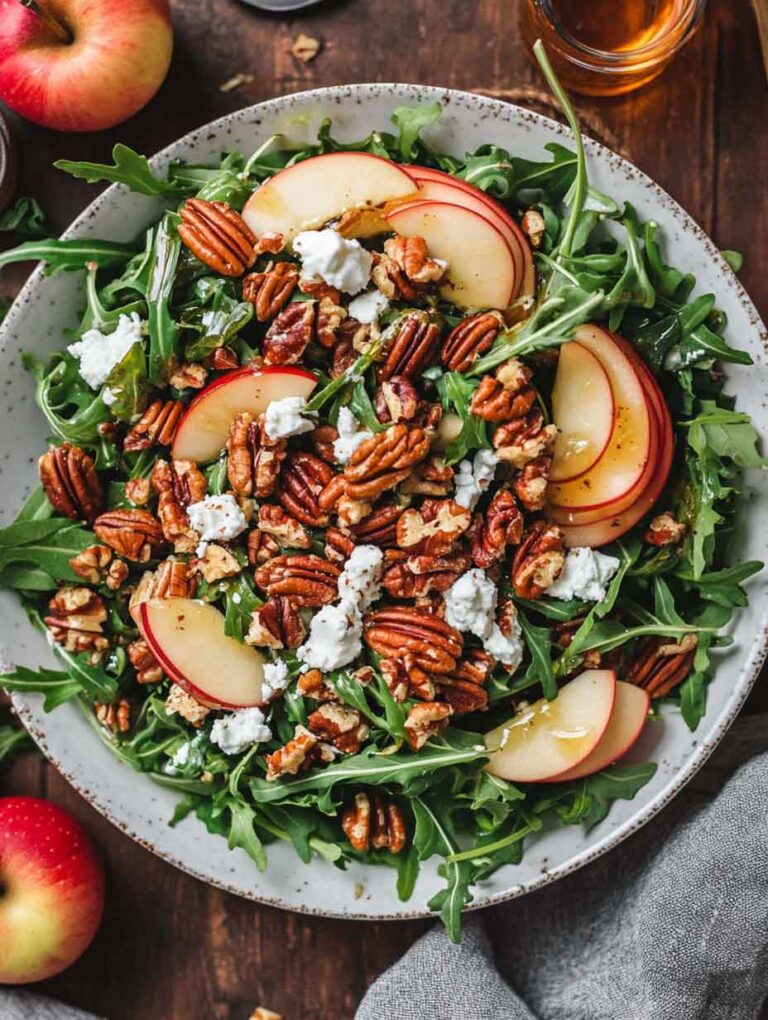 Apple Arugula Salad With Maple Pecans