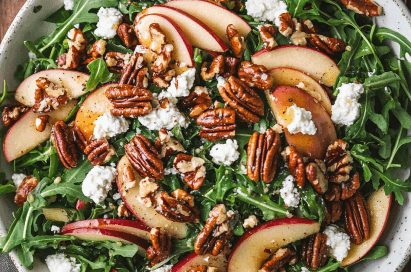 Apple Arugula Salad With Maple Pecans