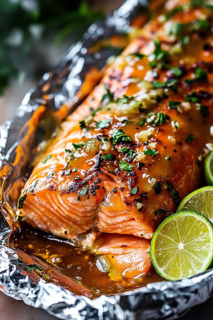 Ingredients for Baked Honey Lime Garlic Butter Salmon