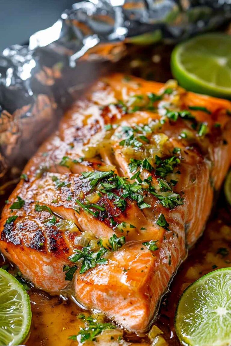 Baked Honey Lime Garlic Butter Salmon