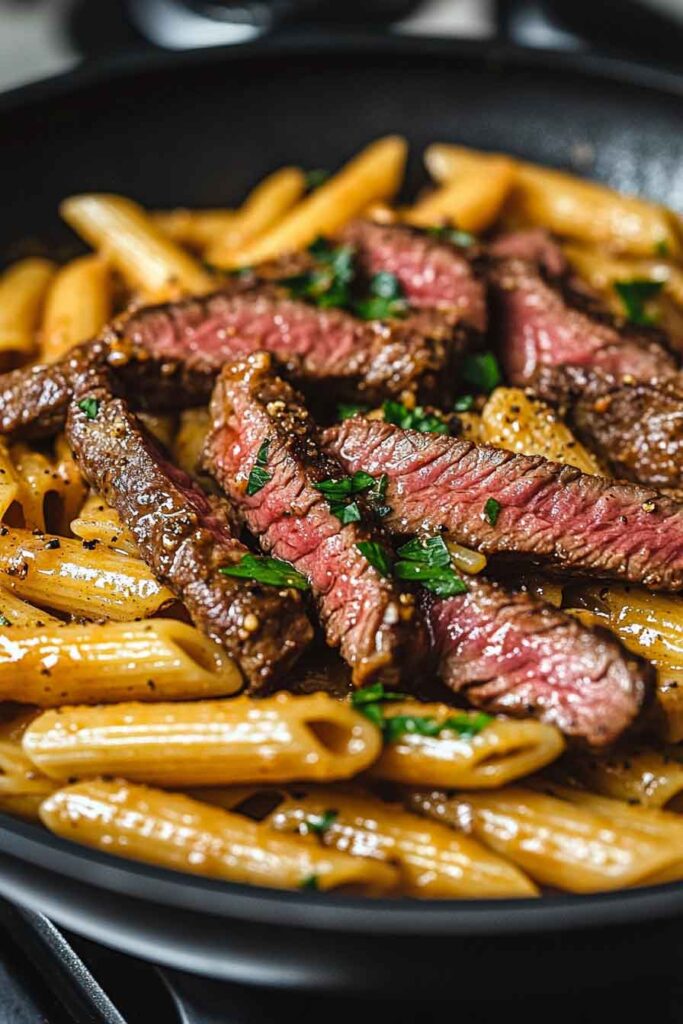 Bold Cajun Steak Creamy Honey Pasta