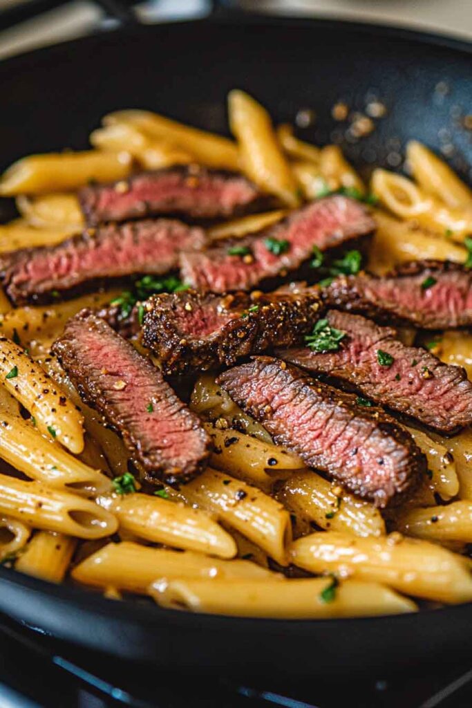 How to Make Bold Cajun Steak Creamy Honey Pasta Skillet