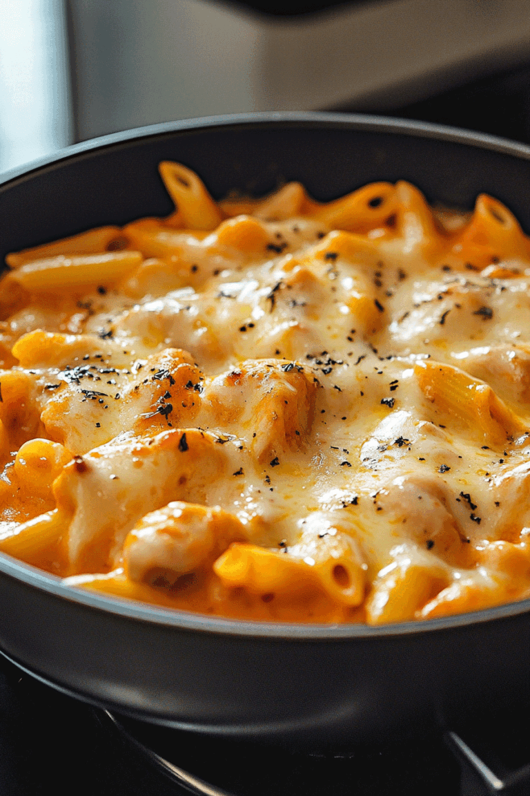 Bold Zesty Buffalo Ranch Chicken Pasta Skillet