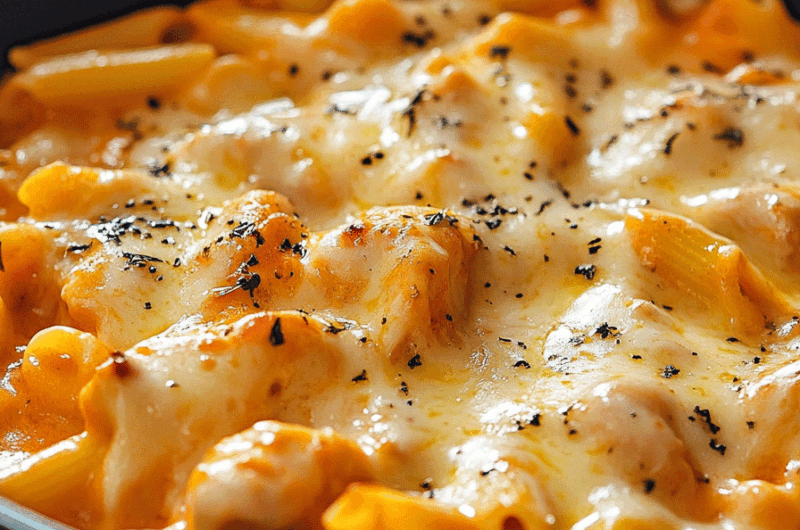 Bold Zesty Buffalo Ranch Chicken Pasta Skillet