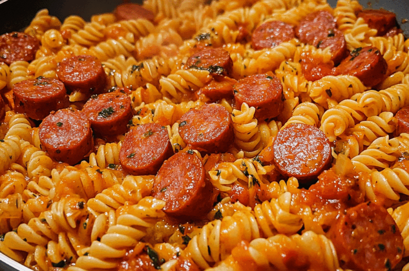 Cajun Sausage And Garlic Butter Pasta