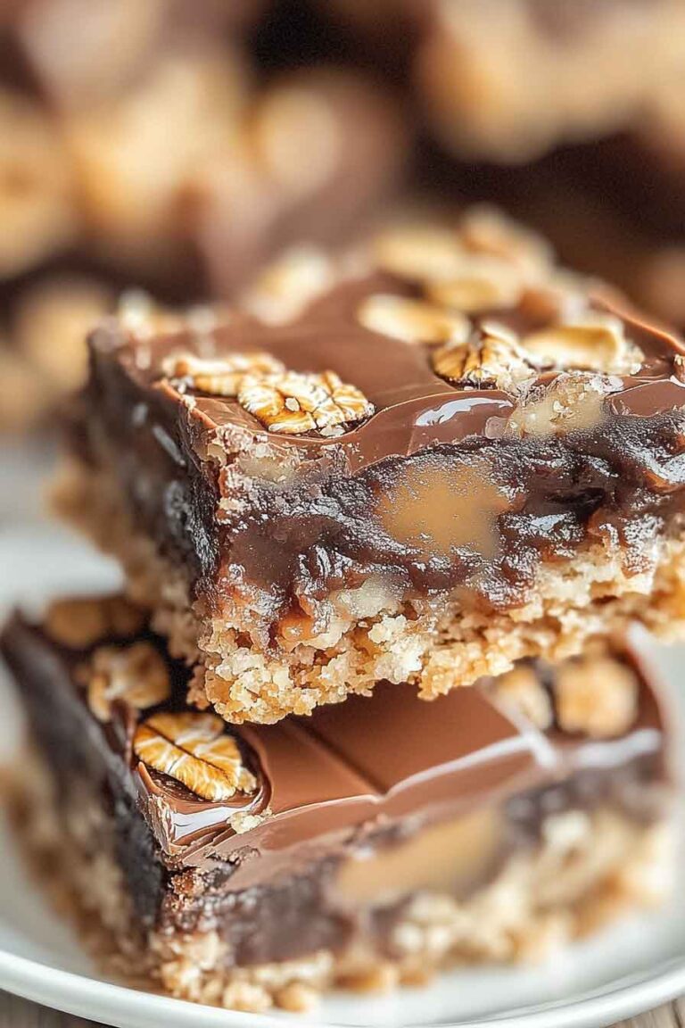 Caramel Chocolate Oat Bars A Chewy Gooey Delight