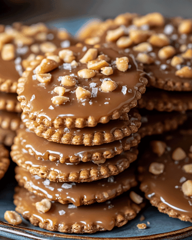 Caramel Peanut Ritz Cracker Treats