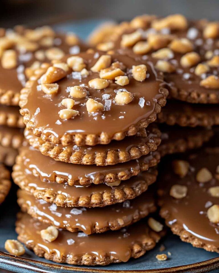 Caramel Peanut Ritz Cracker Treats