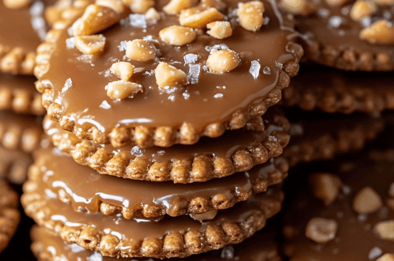 Caramel Peanut Ritz Cracker Treats