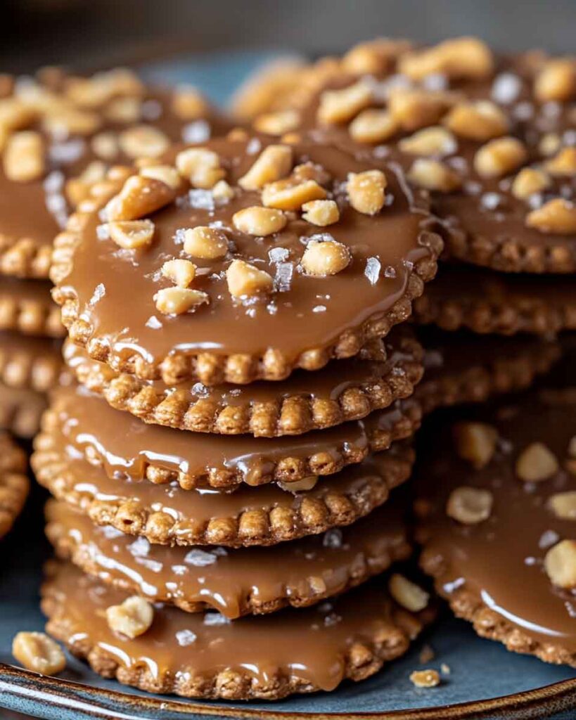 Caramel Peanut Ritz Cracker Treats