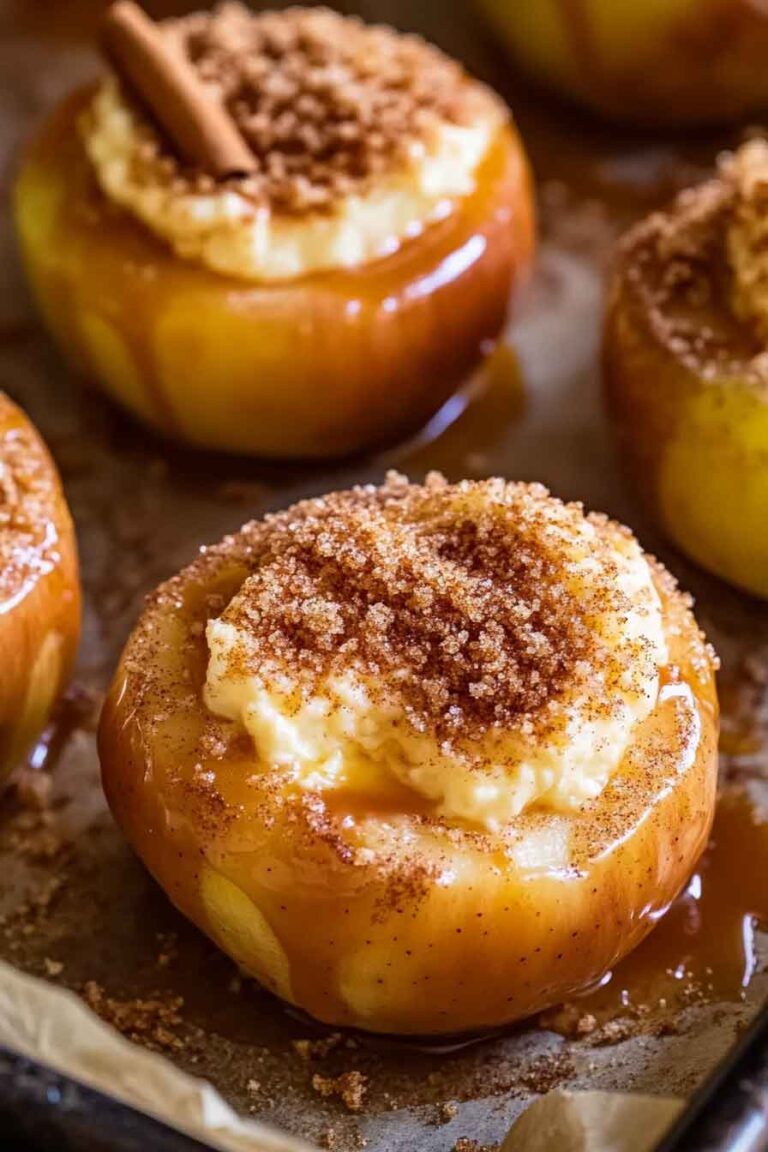 Cheesecake Stuffed Baked Apples