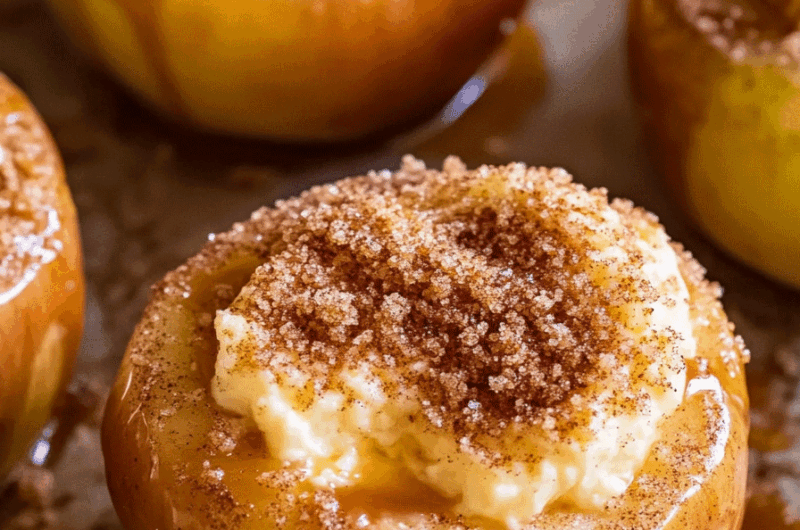 Cheesecake Stuffed Baked Apples