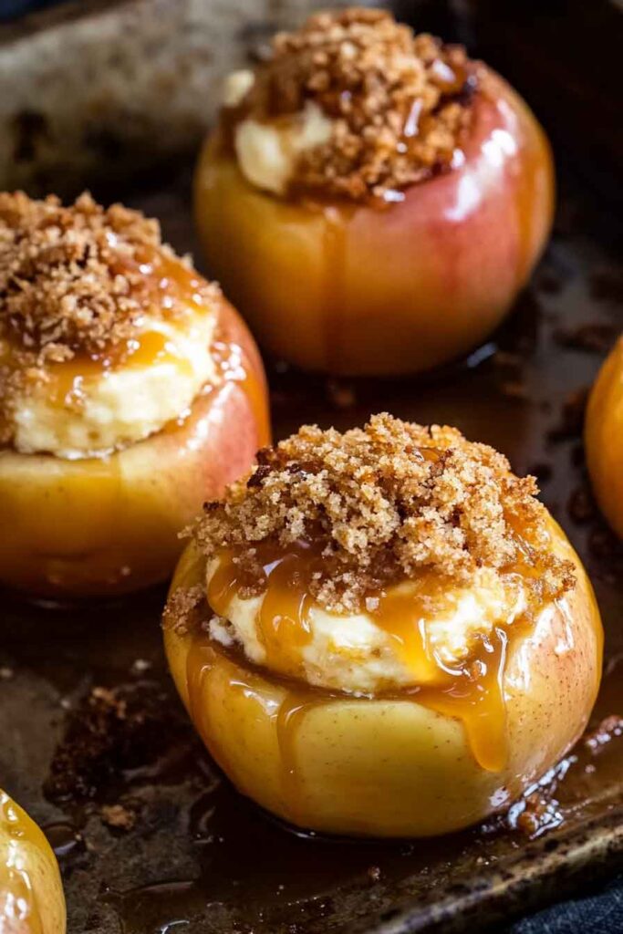 How to Serve Cheesecake-Stuffed Baked Apples