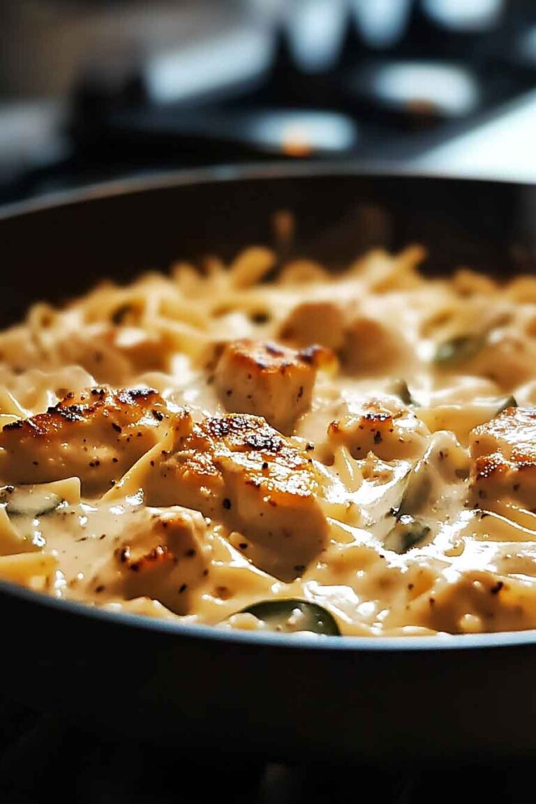 Cheesy Smoky Jalapeno Ranch Chicken Pasta Skillet