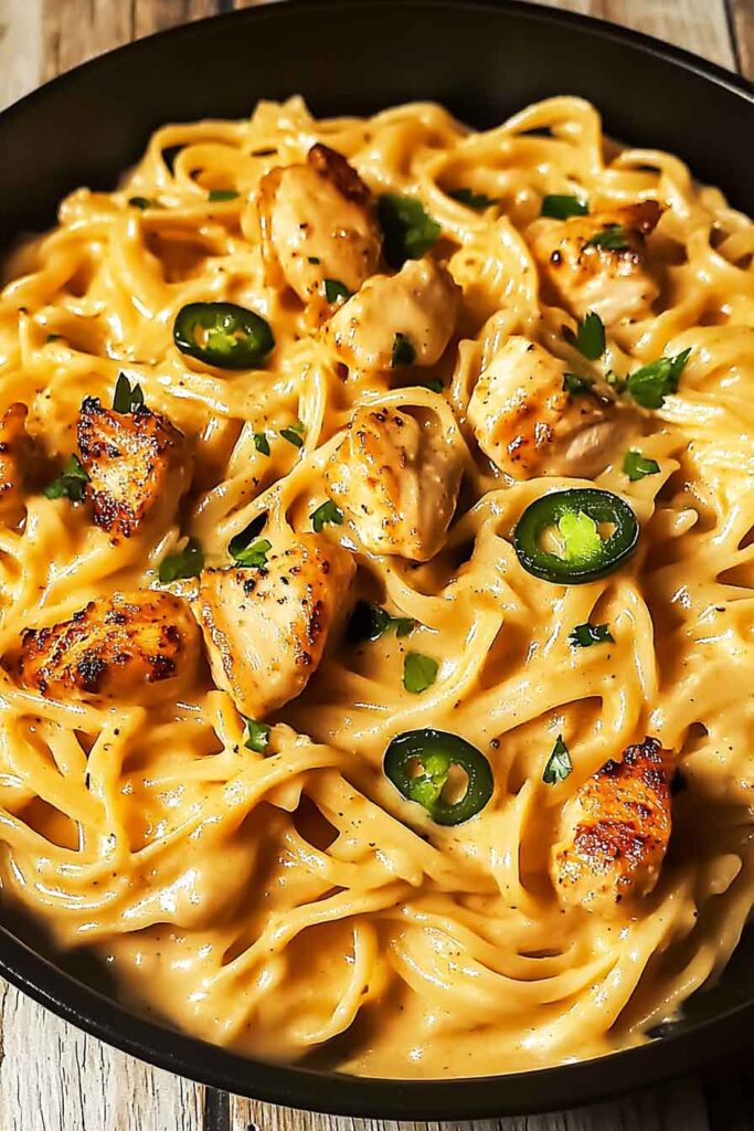 Ingredients for Cheesy Smoky Jalapeno Ranch Chicken Pasta Skillet