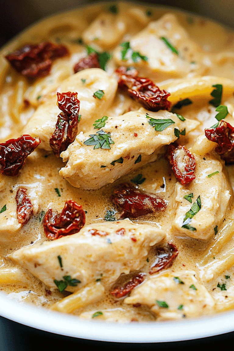 Creamy Sun Dried Tomato Chicken Pasta