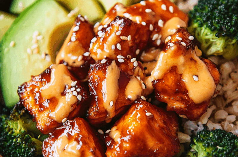 Crispy Bang Bang Salmon Bites