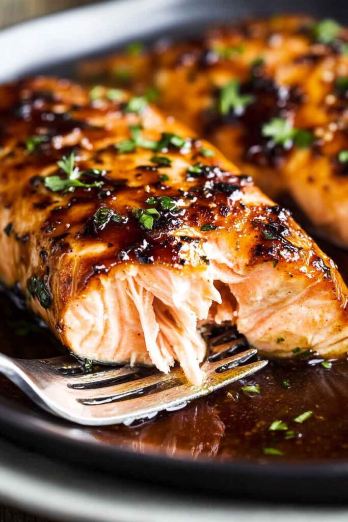 Ingredients for Crispy Honey Garlic Glazed Salmon