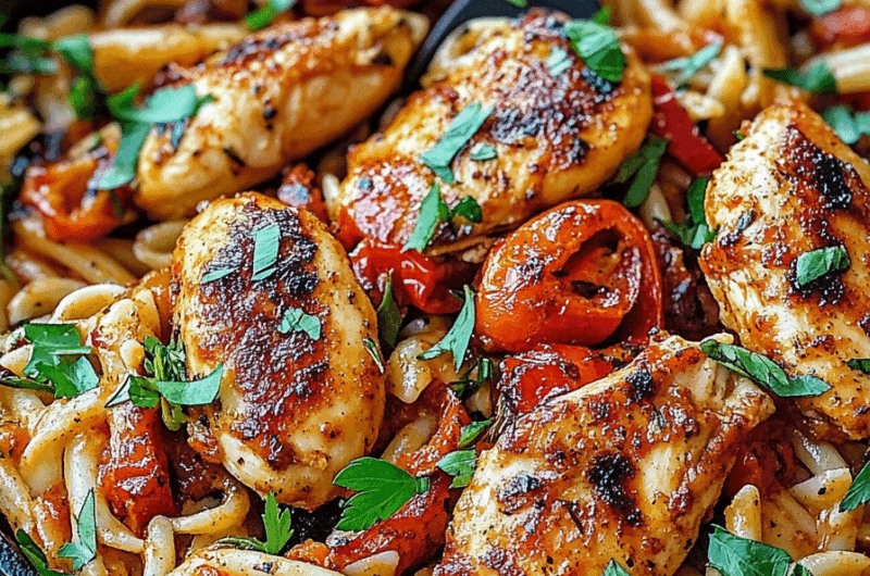Firecracker Cajun Chicken And Pasta Skillet