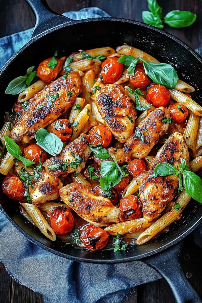Firecracker Cajun Chicken And Pasta Skillet