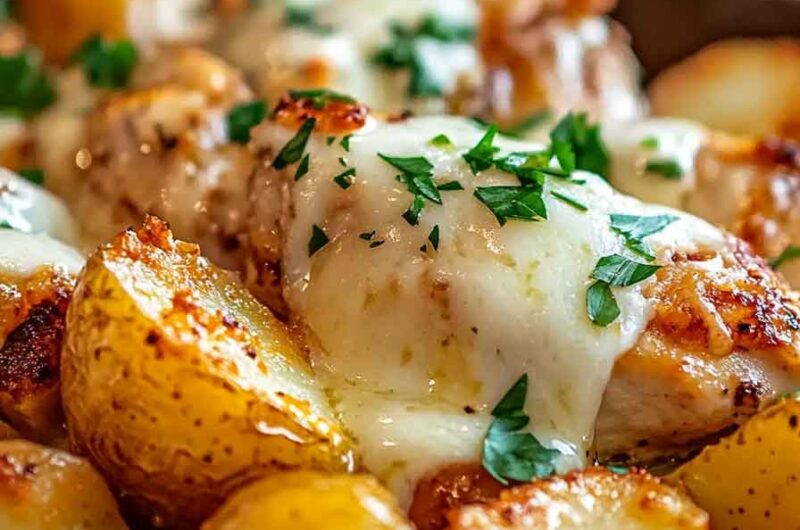 Garlic Parmesan Chicken And Potatoes One Pan Dinner