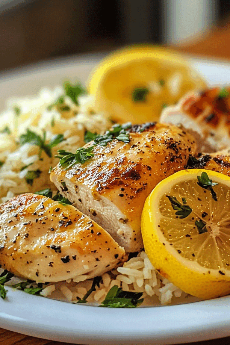 Greek Chicken And Lemon Rice