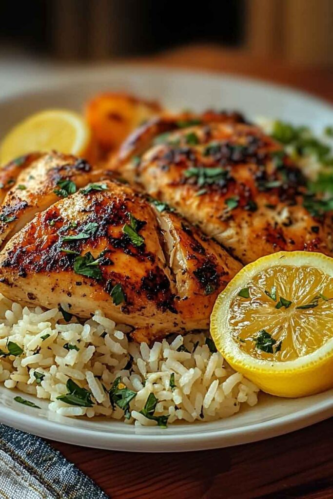 How to Make Greek Chicken and Lemon Rice
