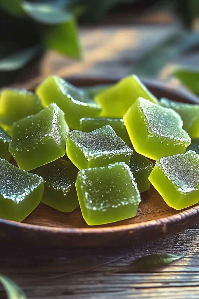 Ingredients for Green Tea Lemon Ginger Chews