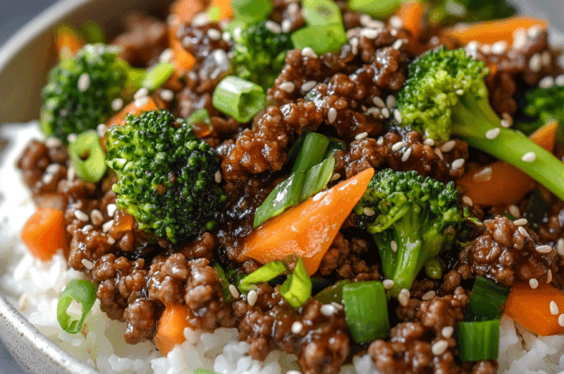 Ground Turkey Teriyaki Stir Fry