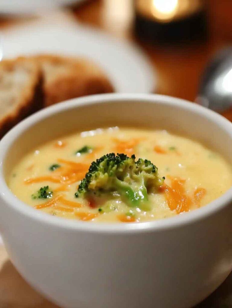 High Protein Broccoli Cheddar Soup